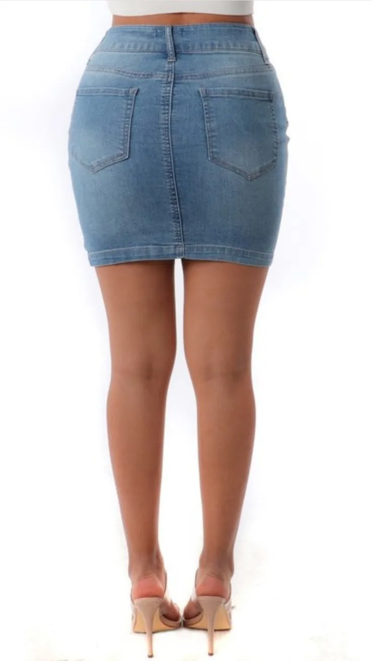 Denim Mini Skirt