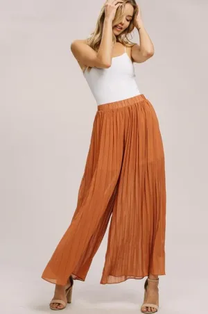 Dusty Chiffon Pleated Culottes