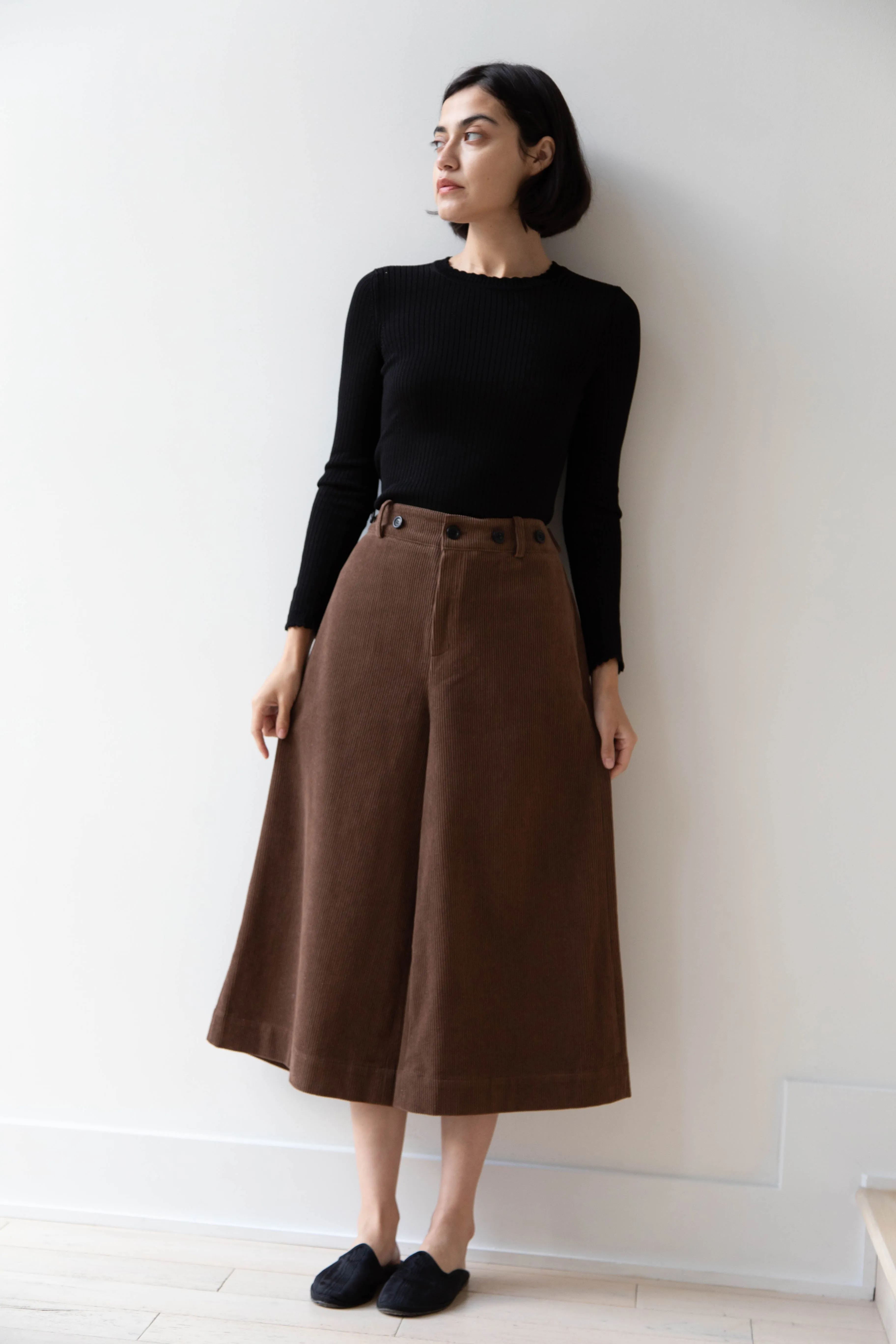 EASTBYEASTWEST | Wood Culottes in Chocolate