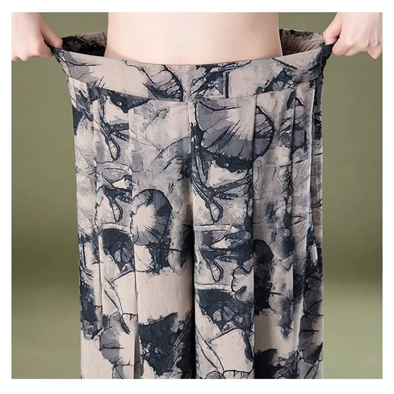 Eleganta vida culottes i chiffong för kvinnor