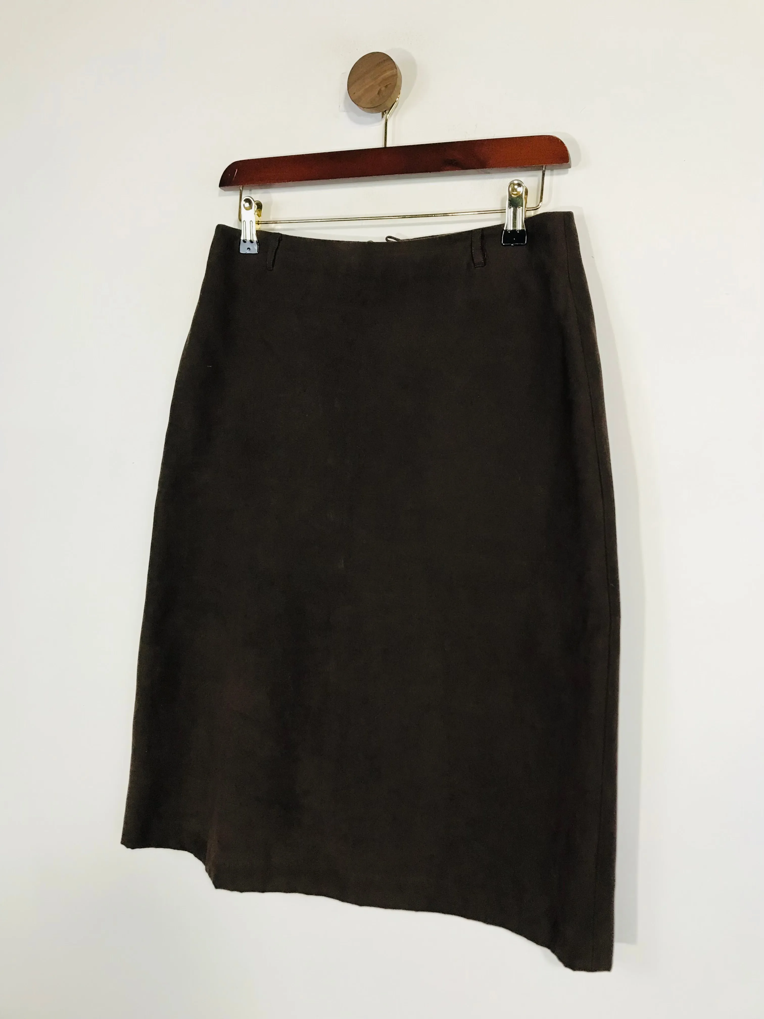 Fenn Wright Manson Women's Faux Suede Pencil Skirt | UK10 | Brown