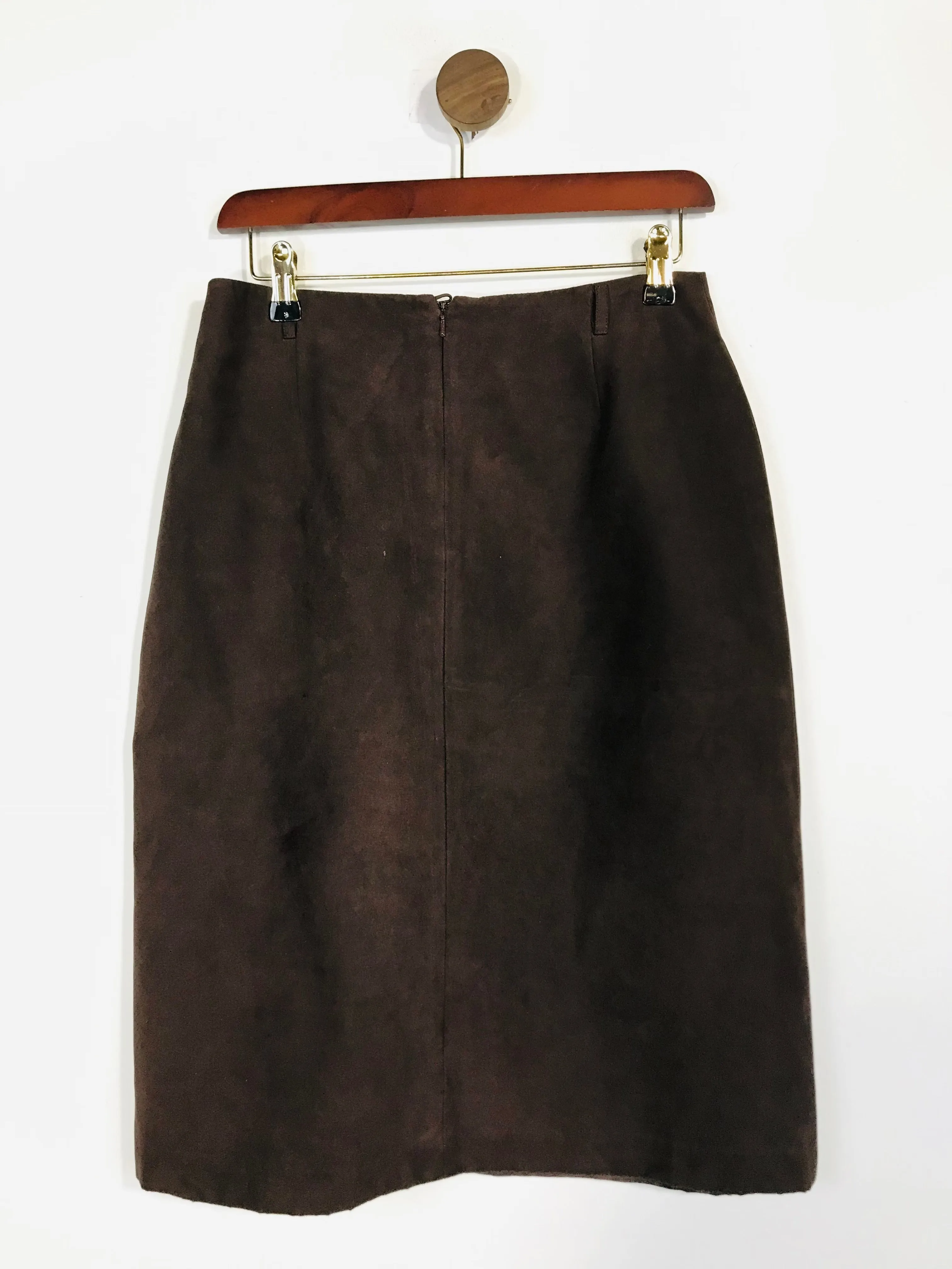 Fenn Wright Manson Women's Faux Suede Pencil Skirt | UK10 | Brown