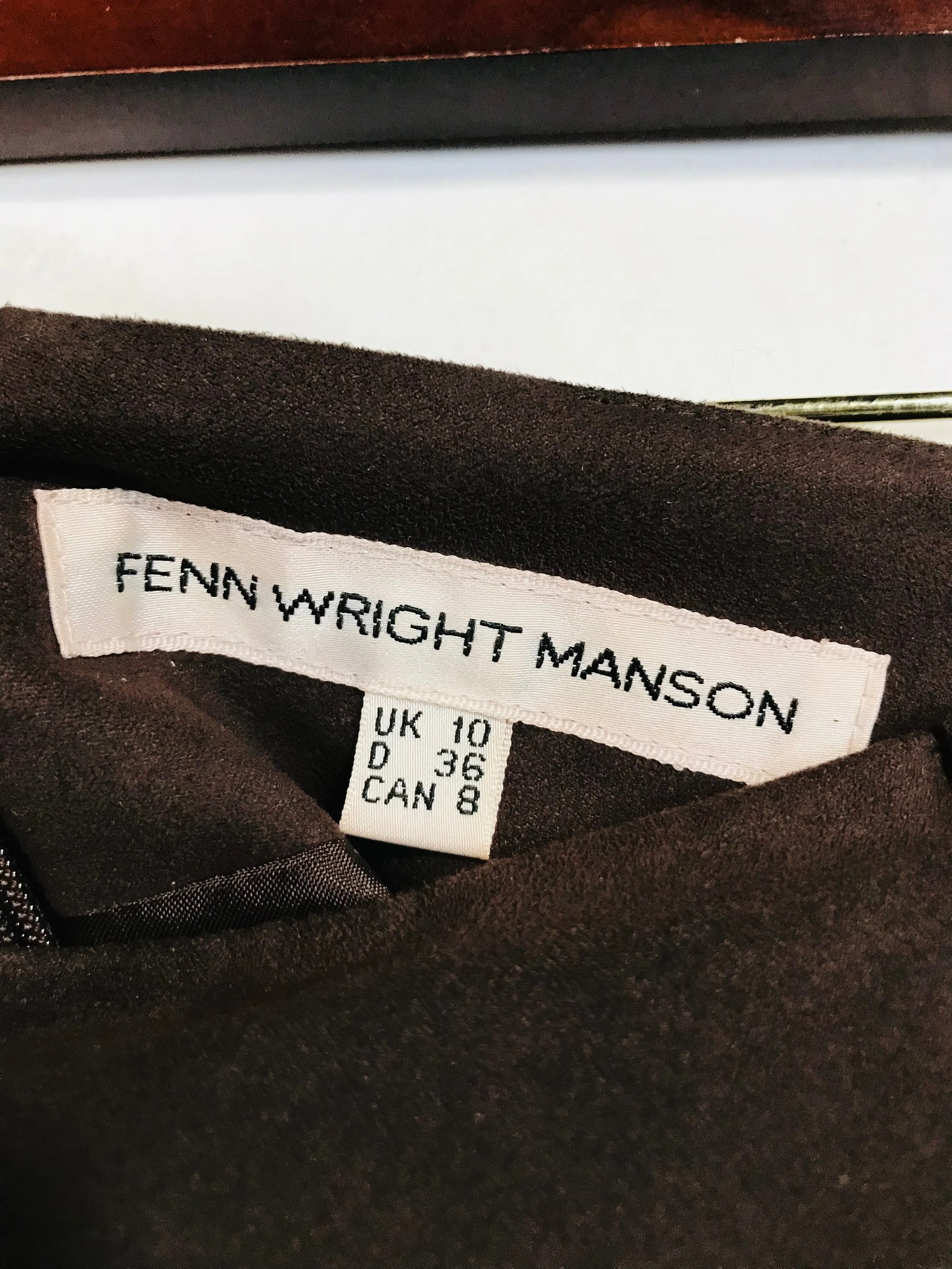 Fenn Wright Manson Women's Faux Suede Pencil Skirt | UK10 | Brown