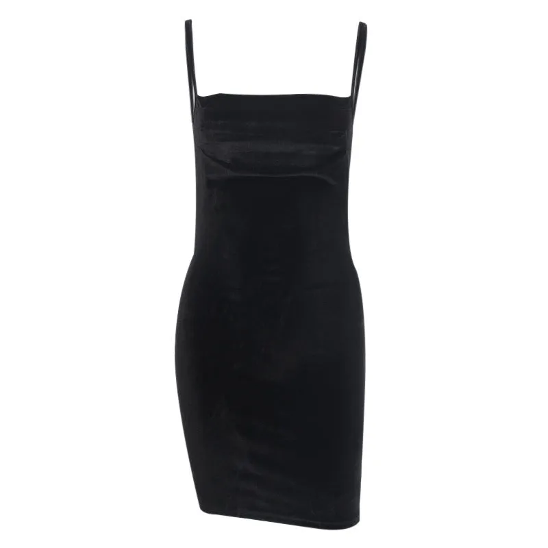 Fold Cami Dress Women Party Outdoor Elegant Sexy Slim Look Nightclubs Dress