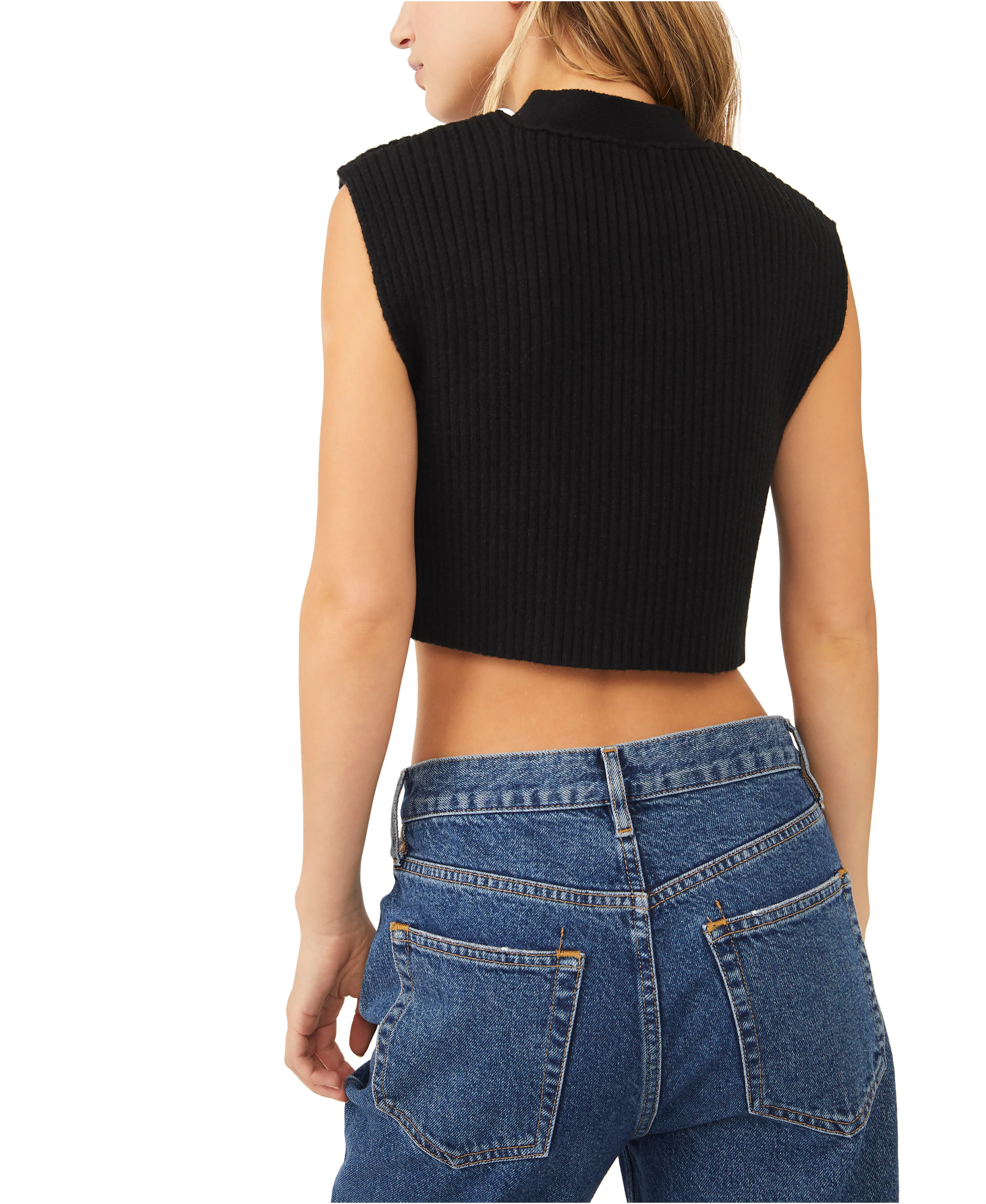 Free People Naiome Micro Vest