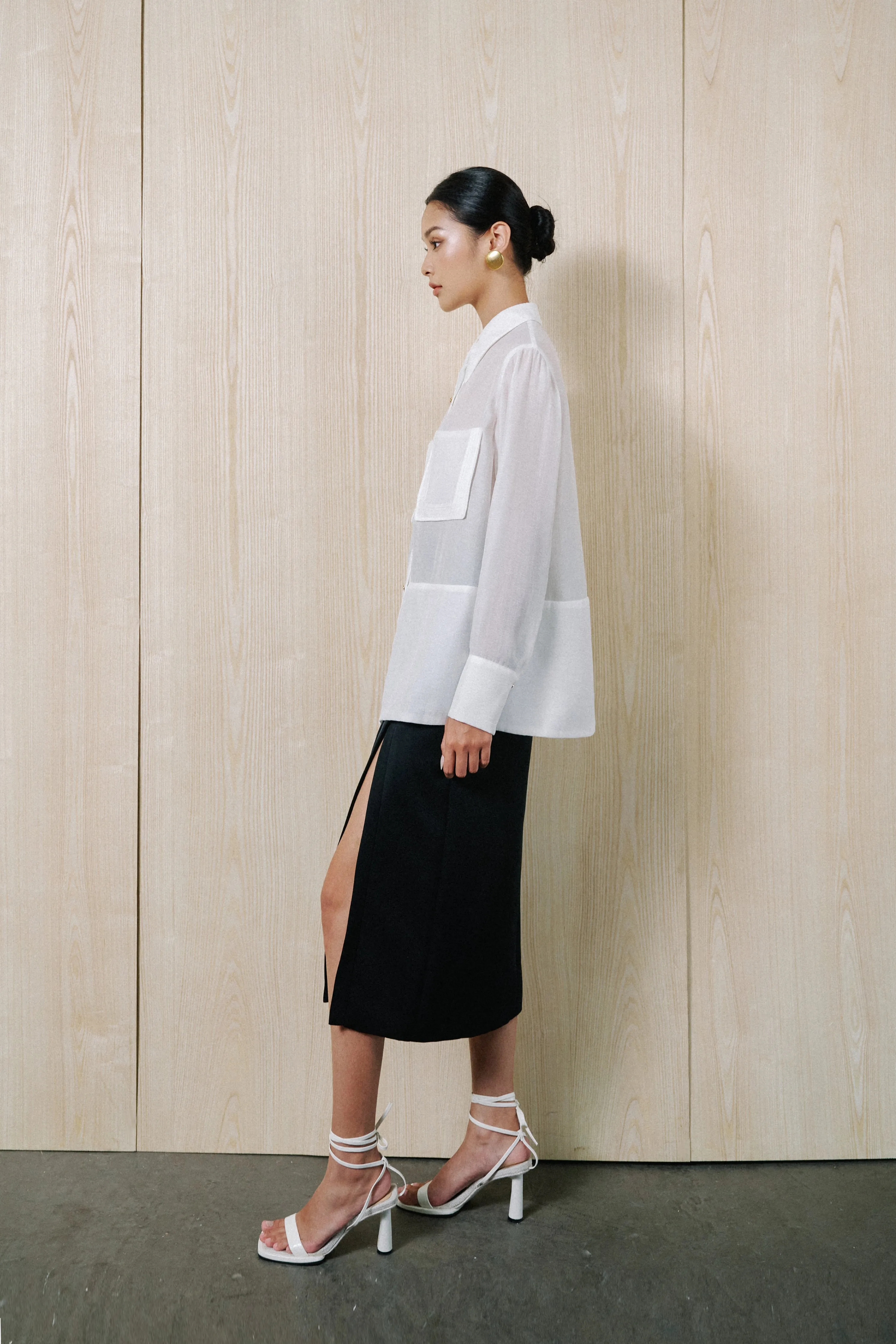 Front Split Pencil Skirt