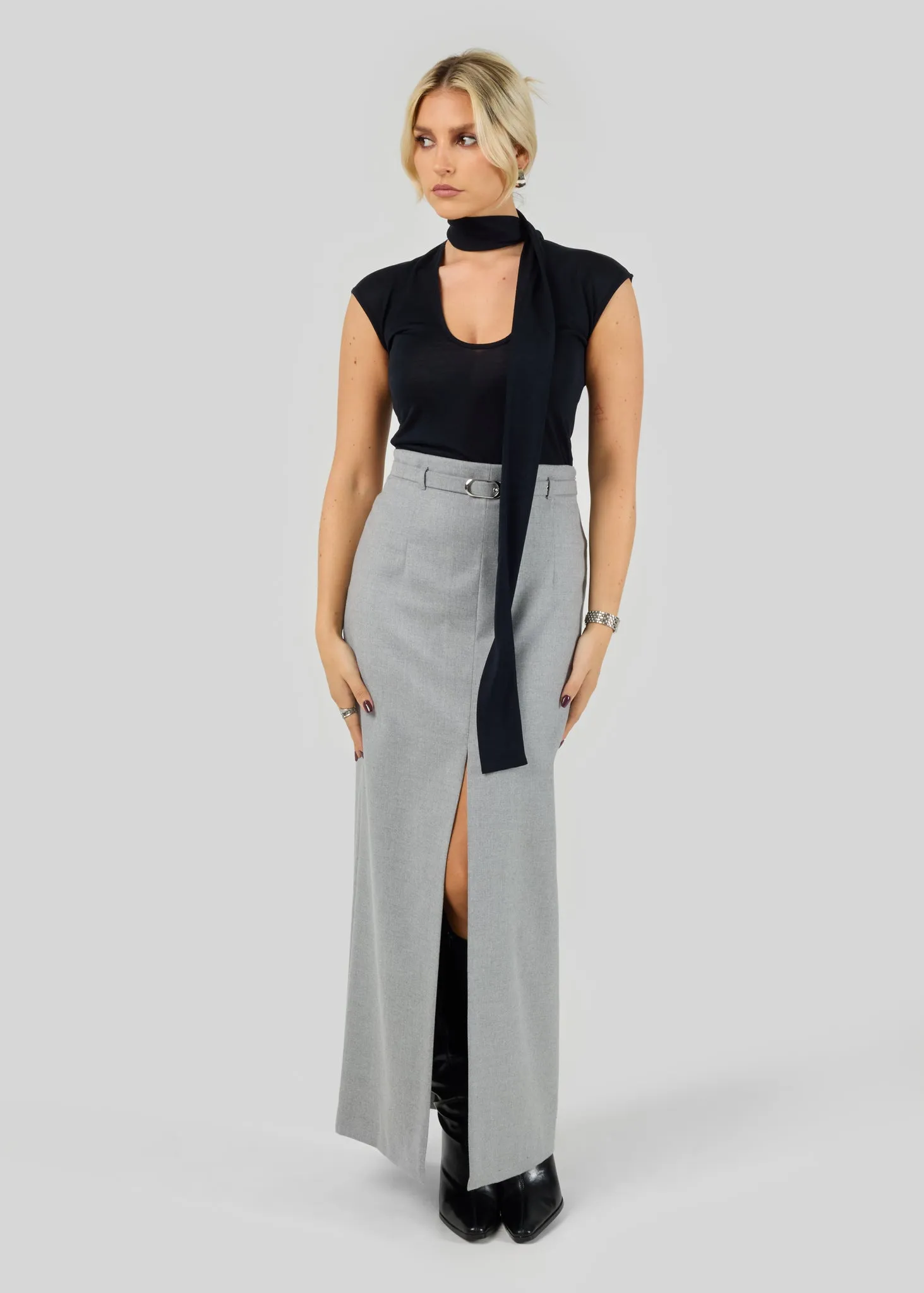 Gaia Pencil Skirt - Grey