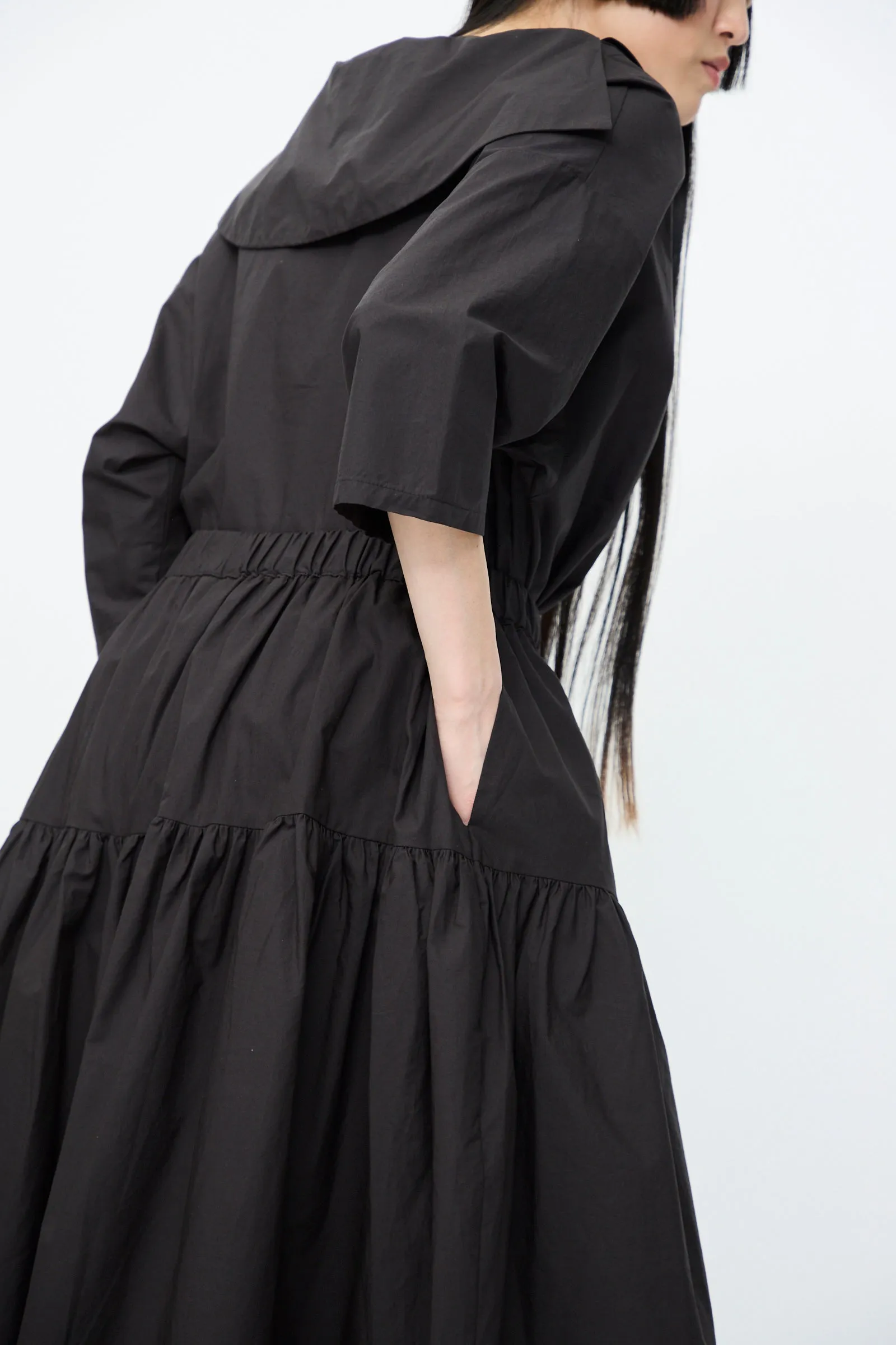 Gathered Culottes in Black
