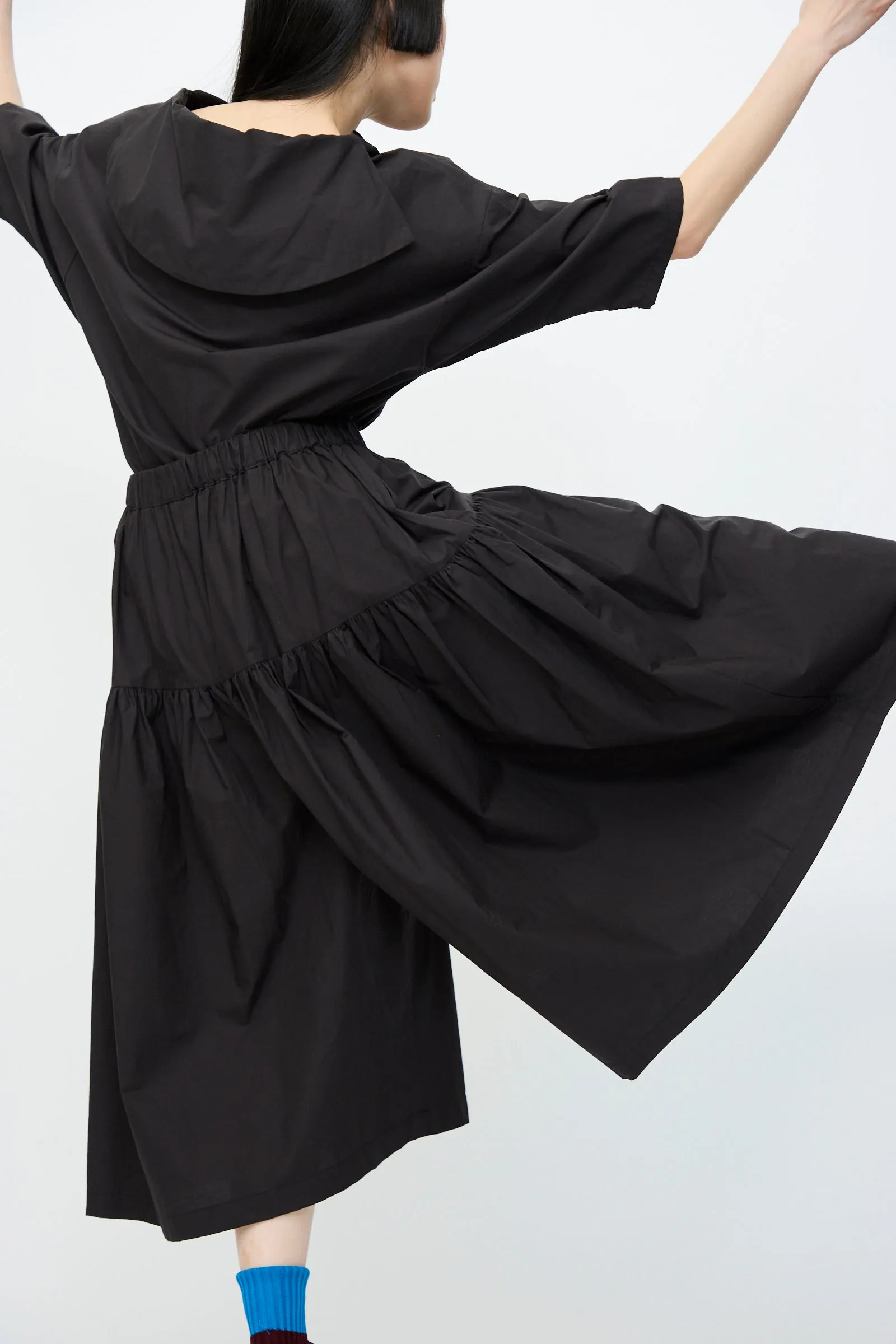 Gathered Culottes in Black