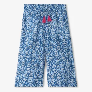 Girls Floral Shibori Cropped Culottes