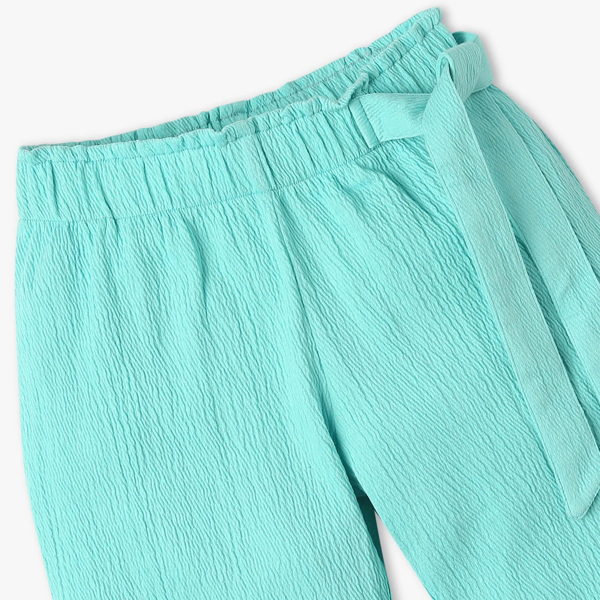 Girls Solid Mid Rise Culottes