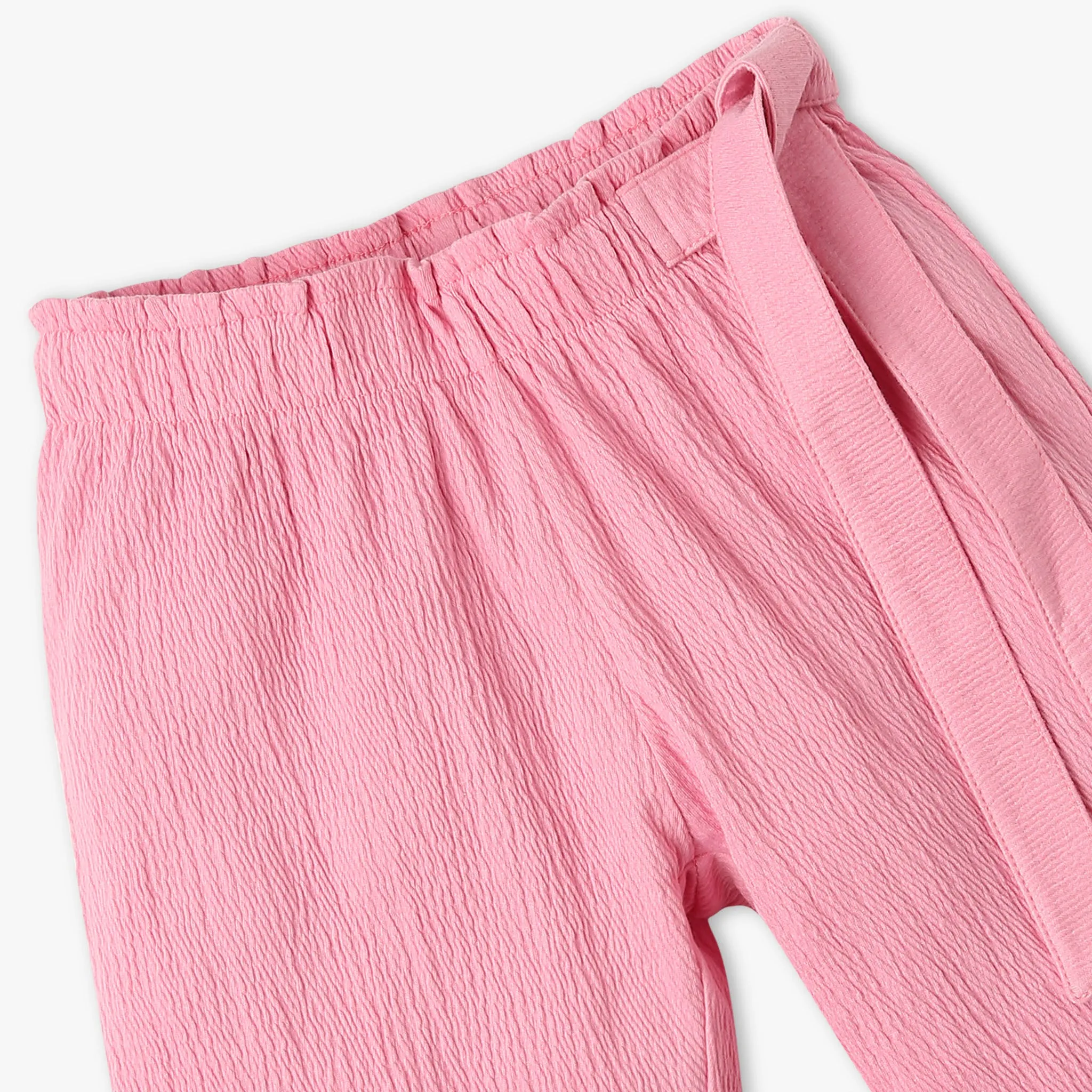 Girls Solid Mid Rise Culottes