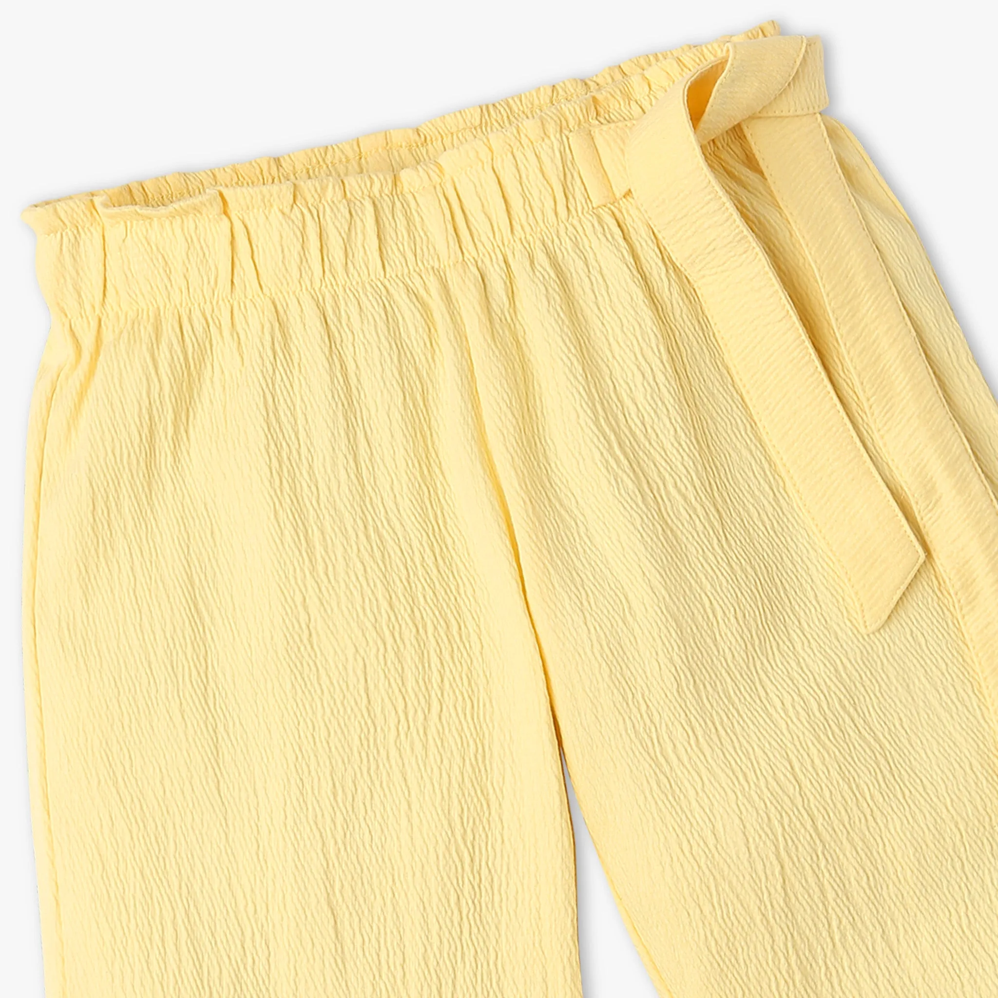 Girls Solid Mid Rise Culottes