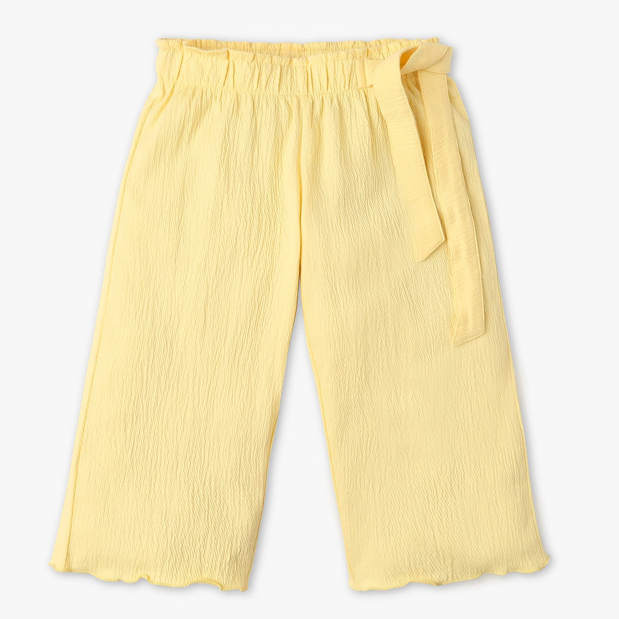 Girls Solid Mid Rise Culottes