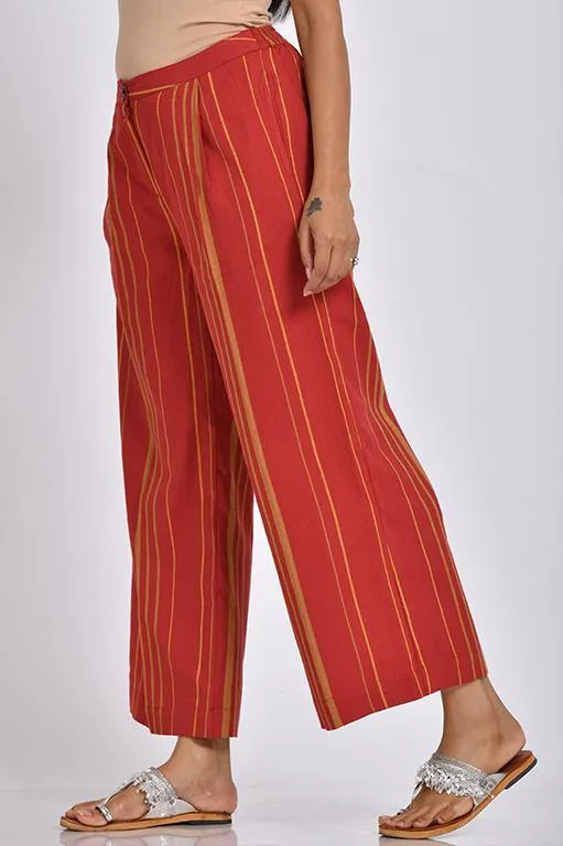 Handloom Culottes with Pleats