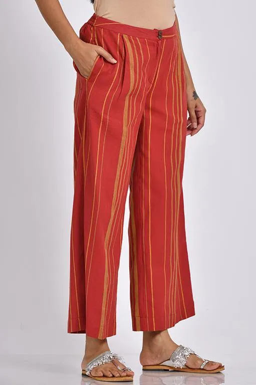 Handloom Culottes with Pleats