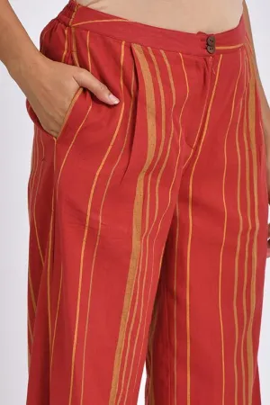 Handloom Culottes with Pleats