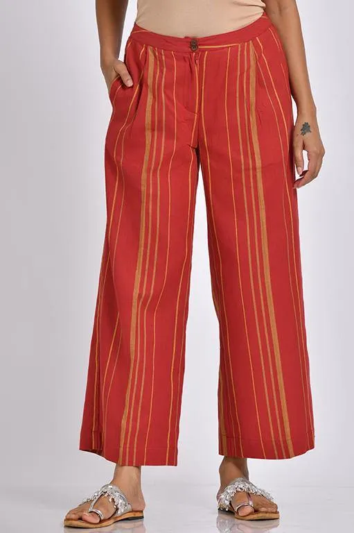 Handloom Culottes with Pleats