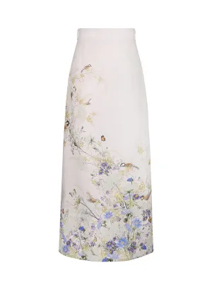 Harmony Pencil Midi Skirt Citrus Butterflies