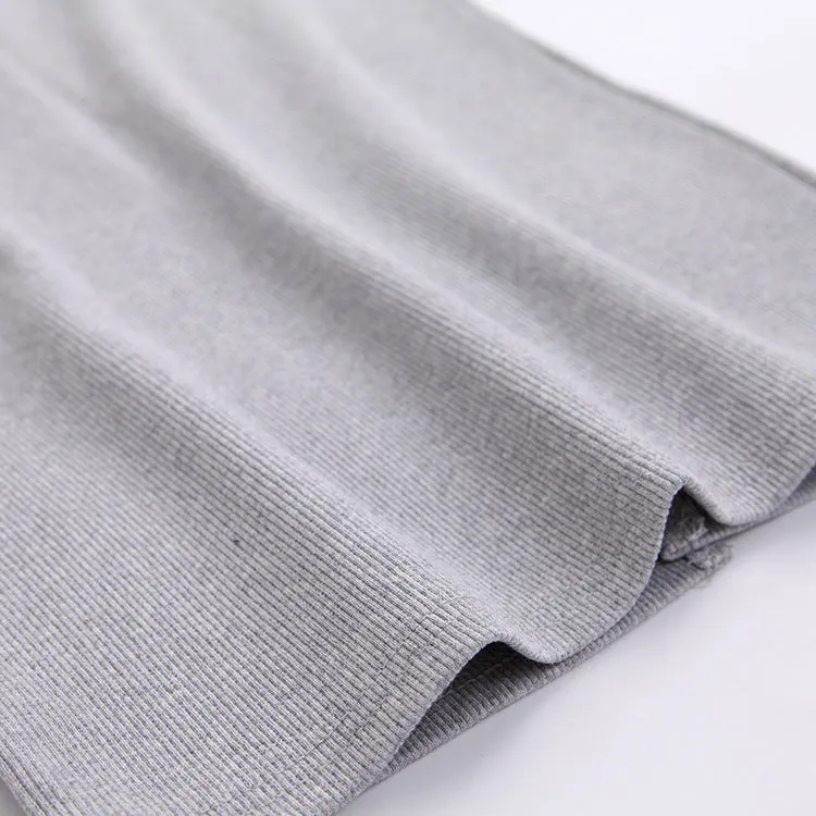 High Waist Hip Flattering Splitted Knitted Skirt Slim Look Pencil Mid Length Women Skirt