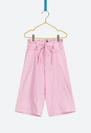High Waist Striped Culottes