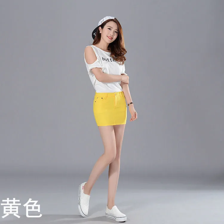 Hip Flattering Denim Short Women Summer Student Korean Skirt Slim Look Sexy Stretchable Skirt