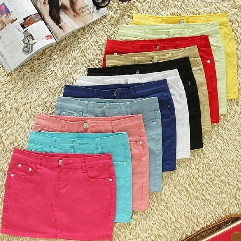 Hip Flattering Denim Short Women Summer Student Korean Skirt Slim Look Sexy Stretchable Skirt