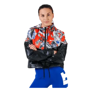 Hyper AOP Crop Jacket White/Black