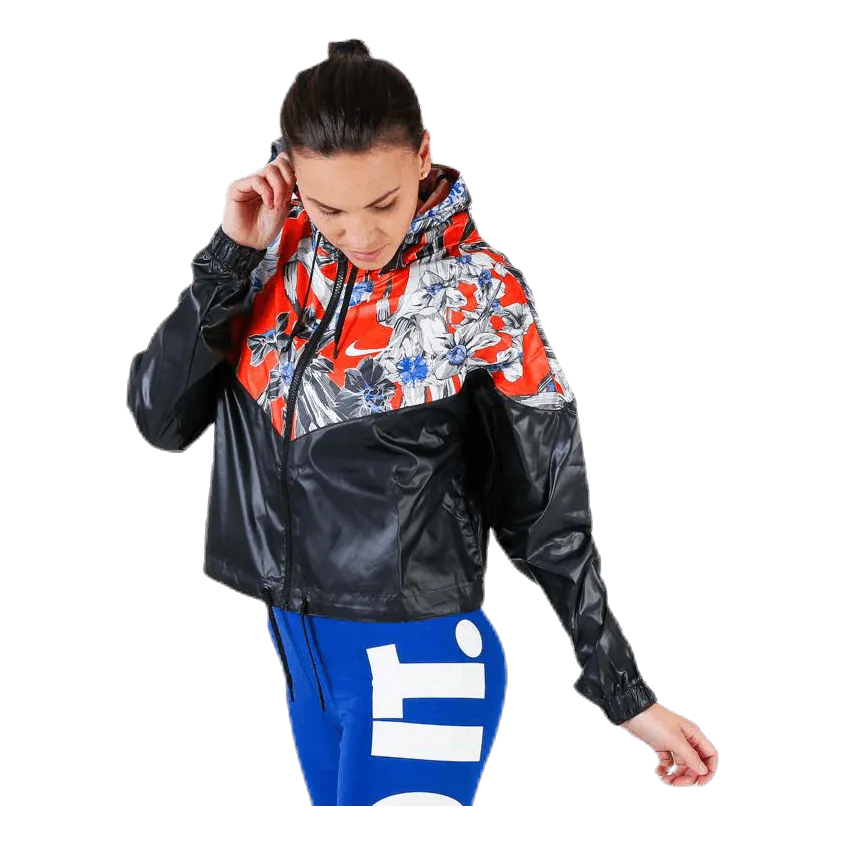 Hyper AOP Crop Jacket White/Black