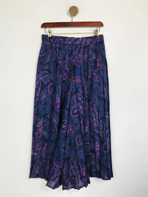 Jacques Vert Women's Vintage Pleated Culottes Trousers | UK12 | Purple