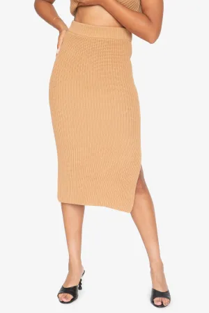 Jada Midi Skirt - Coffee