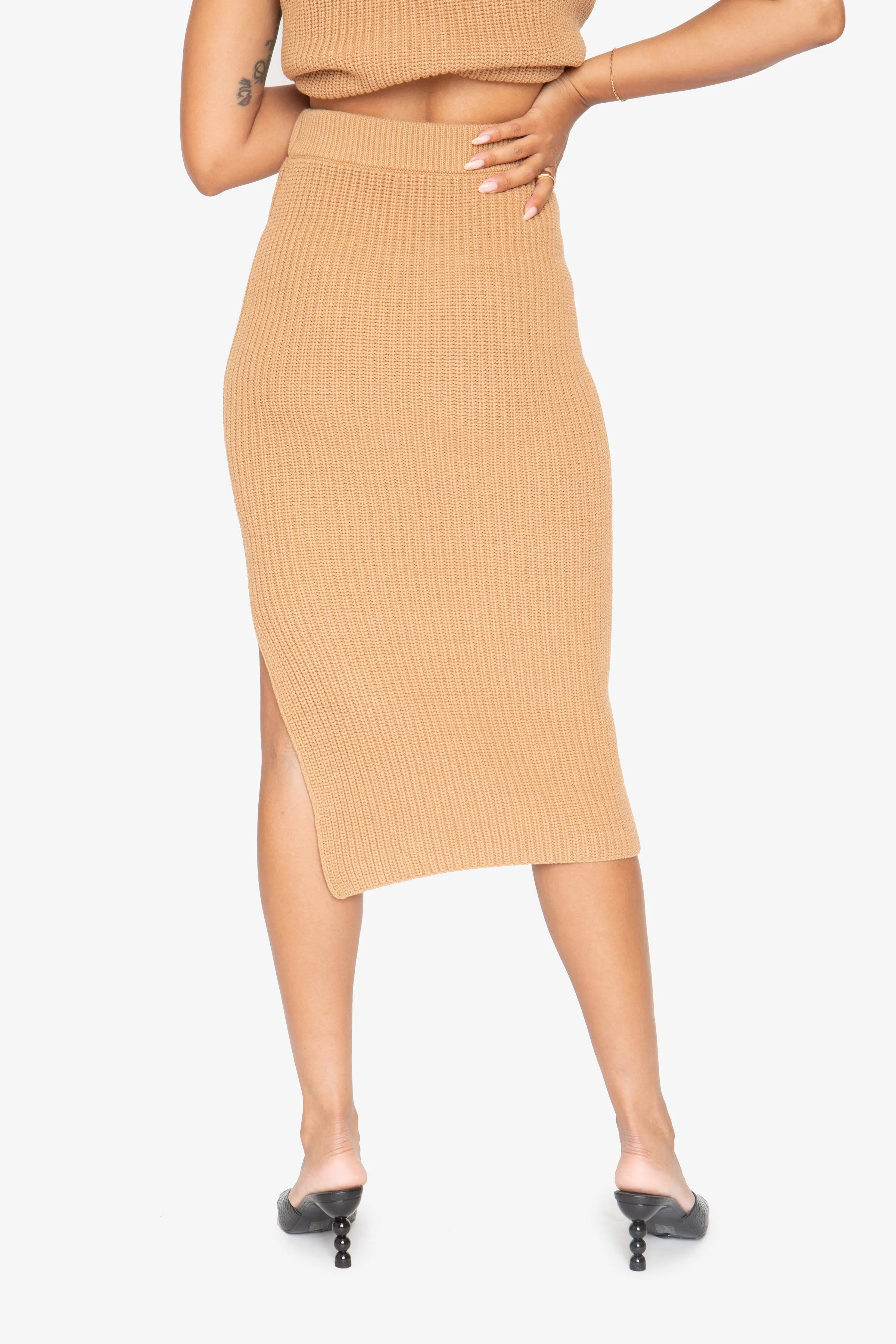 Jada Midi Skirt - Coffee