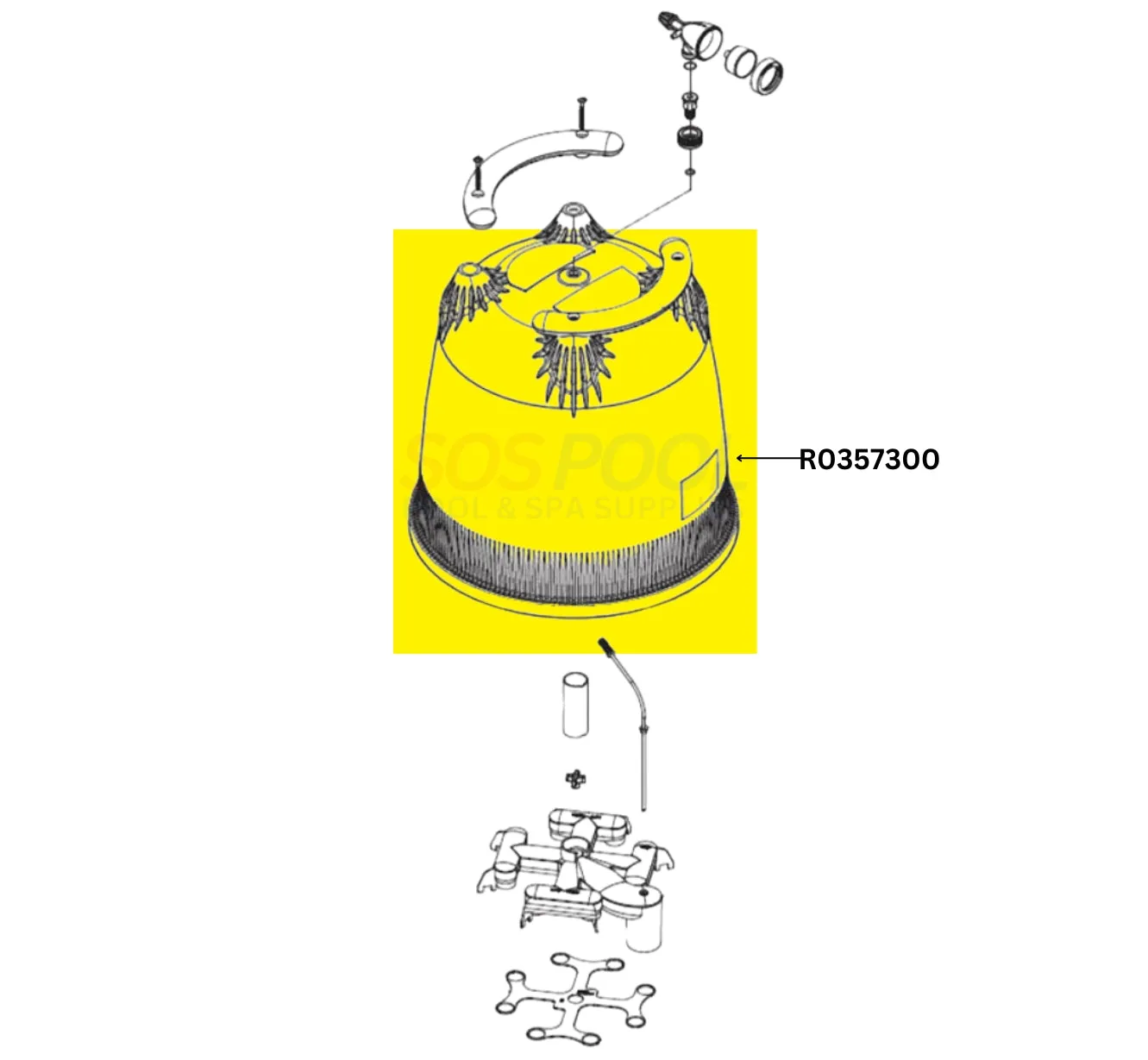 Jandy Tank Top Lid For DEL60 and DEV60 Filters | R0357300