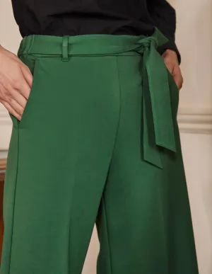 Jersey Pull-On Culottes-Palm Leaf