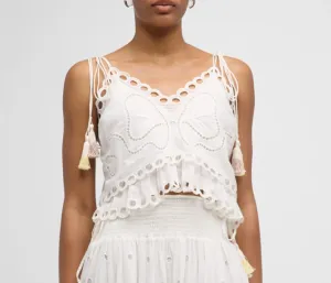 Love Shack Fancy Biltmore Top Soft White