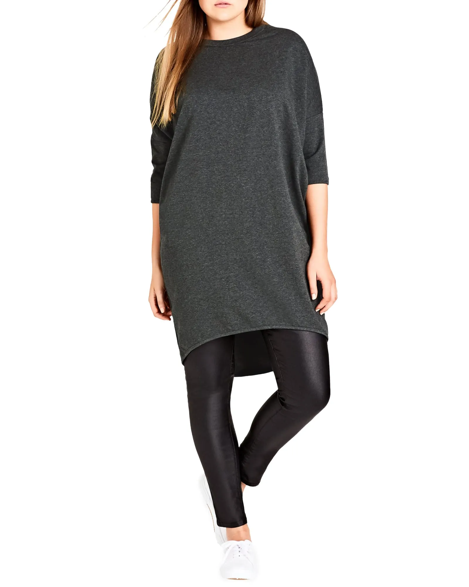 Mary Oversize Top | Charcoal Grey
