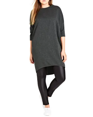 Mary Oversize Top | Charcoal Grey
