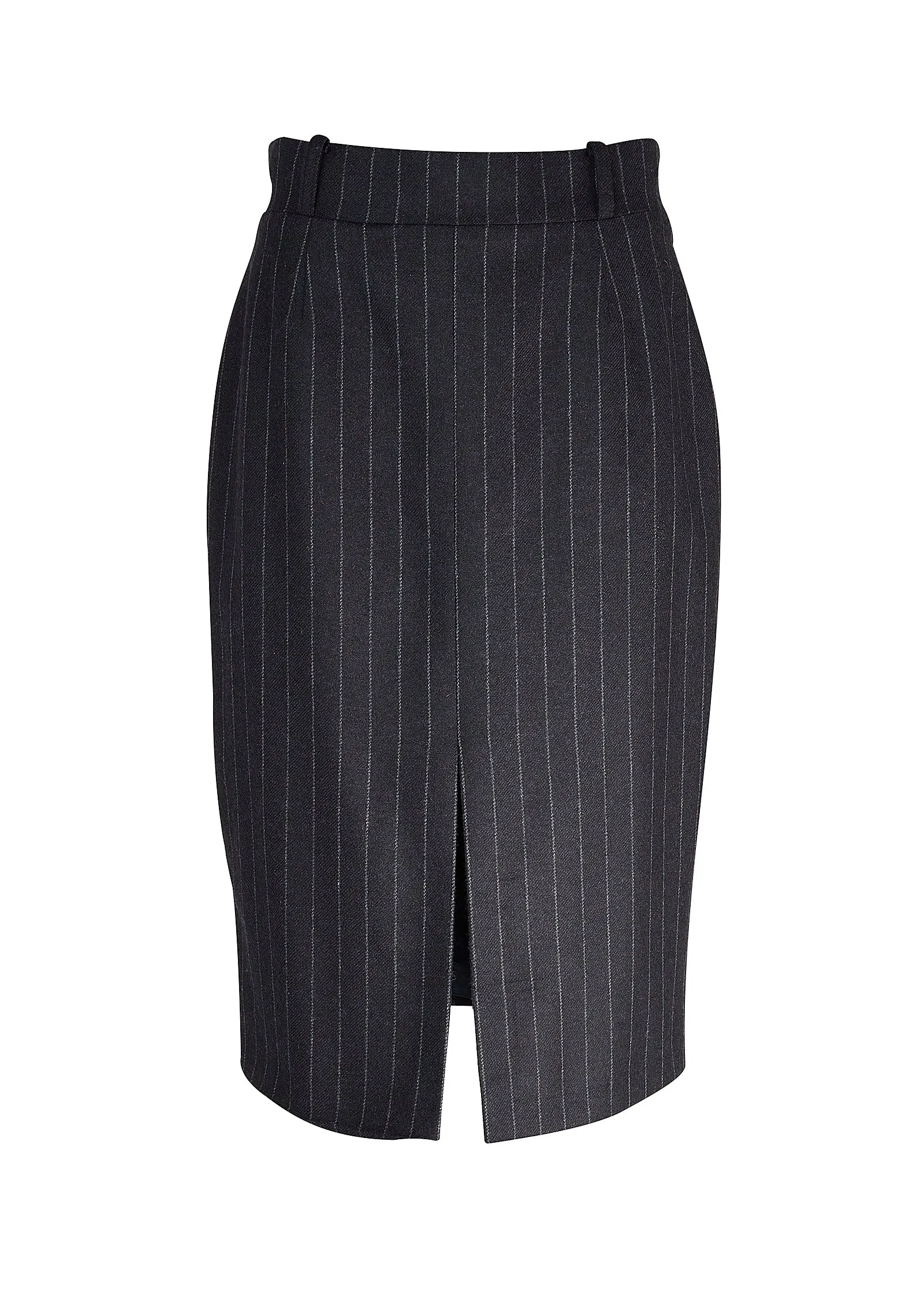 Mayfair Pencil Skirt (Charcoal Pinstripe)