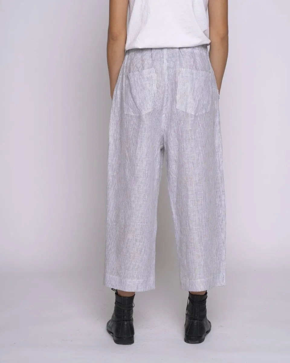 Micro Striped Drawstring Culottes
