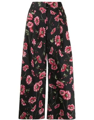Pleat Front Culotte In Printed Poplin