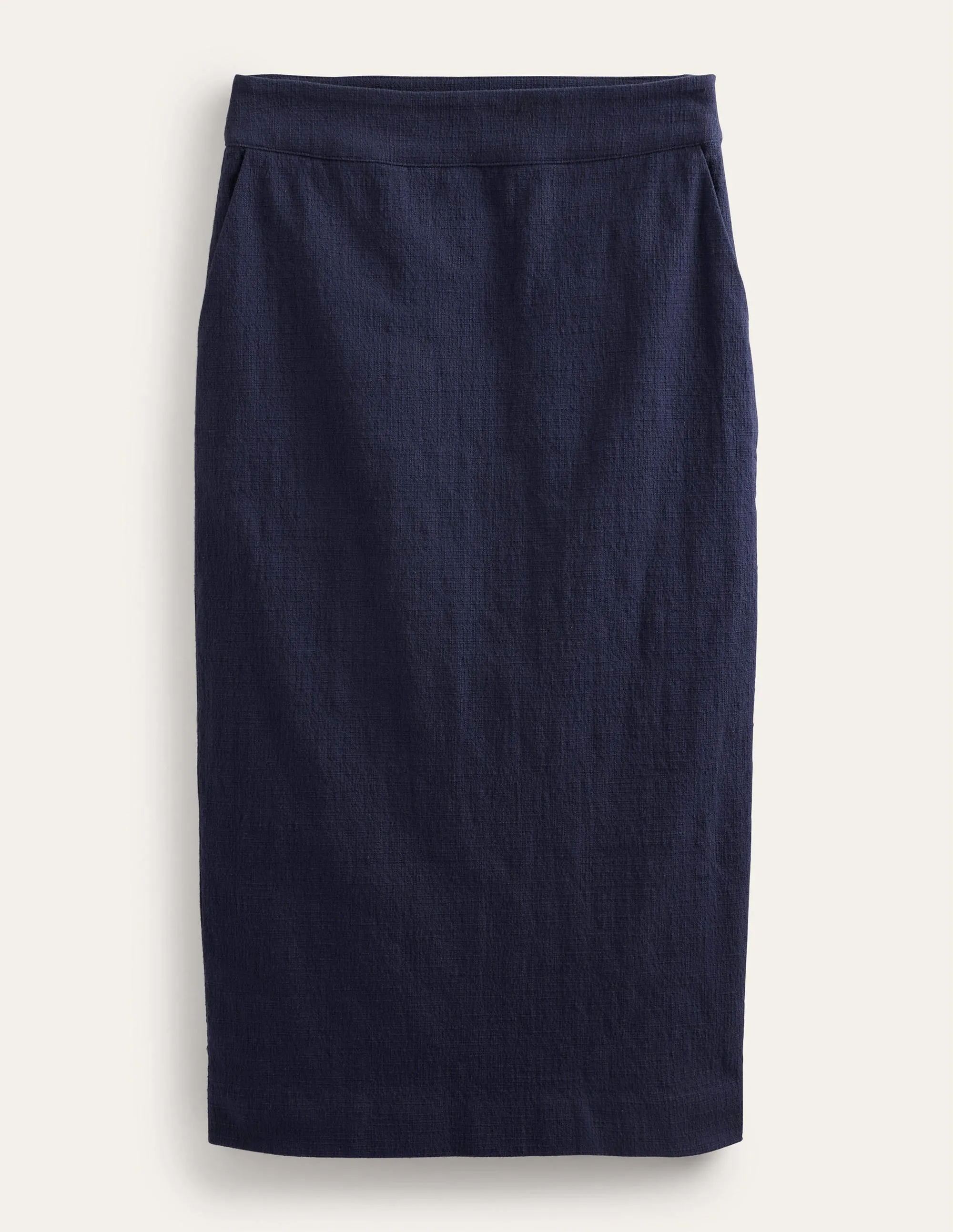 Printed Pencil Skirt-NAVY