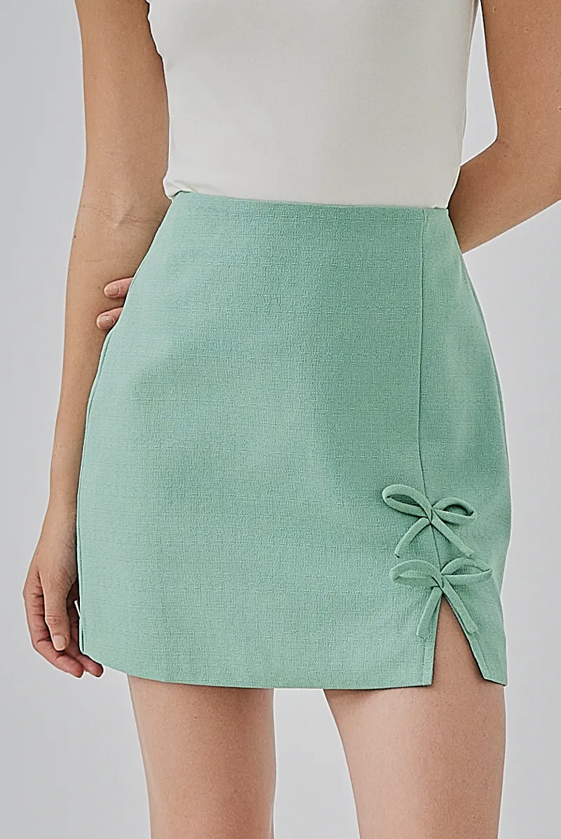Priscilla Ribbon Mini Skirt