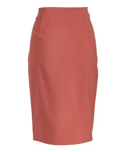 Rapheeze ABCG Knee Length Marsala Personality Lace-Up Pencil Skirt