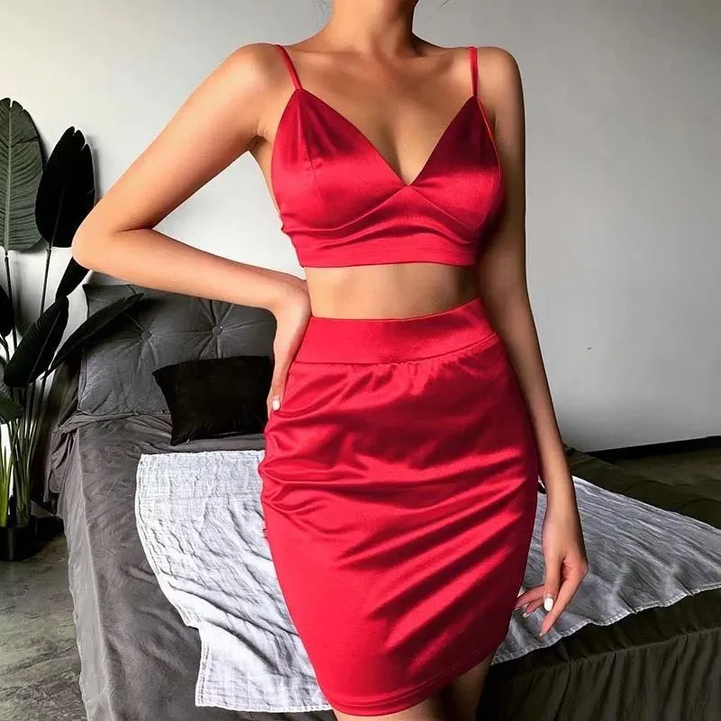 RED PENCIL MINI SKIRT SETS