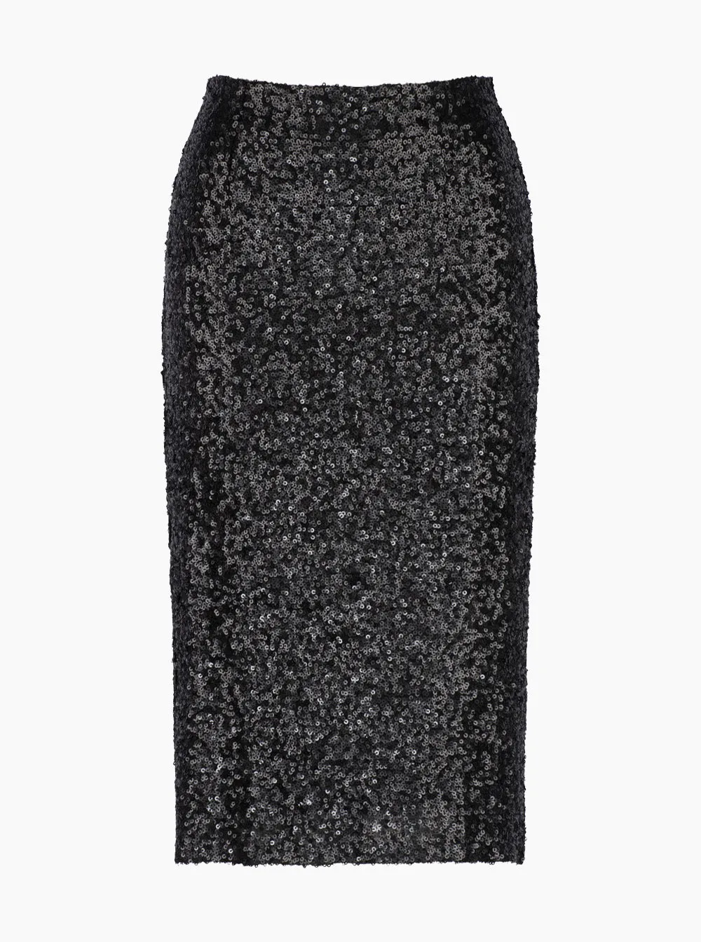 Sequin Pencil Skirt - Black