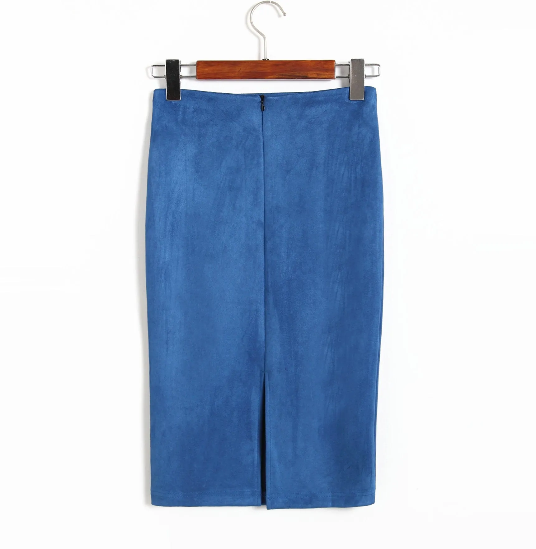 Skirt Solid Colored Splitted High Waist Hip Flattering Slim Look All-Matching Skirt
