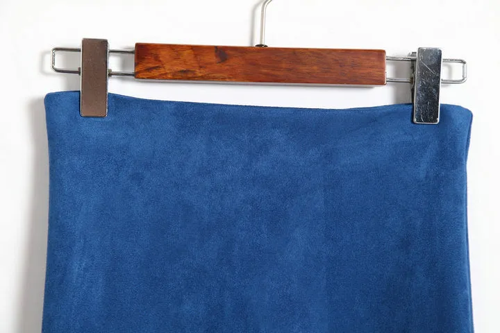 Skirt Solid Colored Splitted High Waist Hip Flattering Slim Look All-Matching Skirt