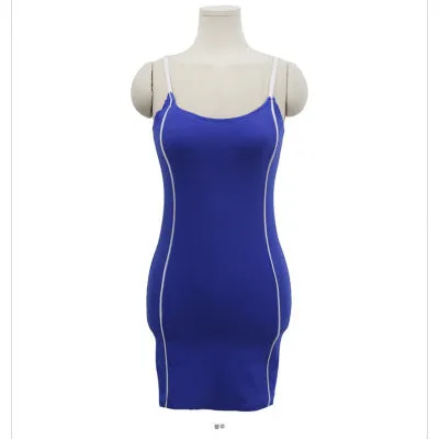 Strap Korean Cami Dress Chain Bare Back Slim Look Elegant Women Dress