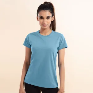 Super Comfy Cotton Stretch Classic Solid T-Shirt-NYLE216-Aquamarine