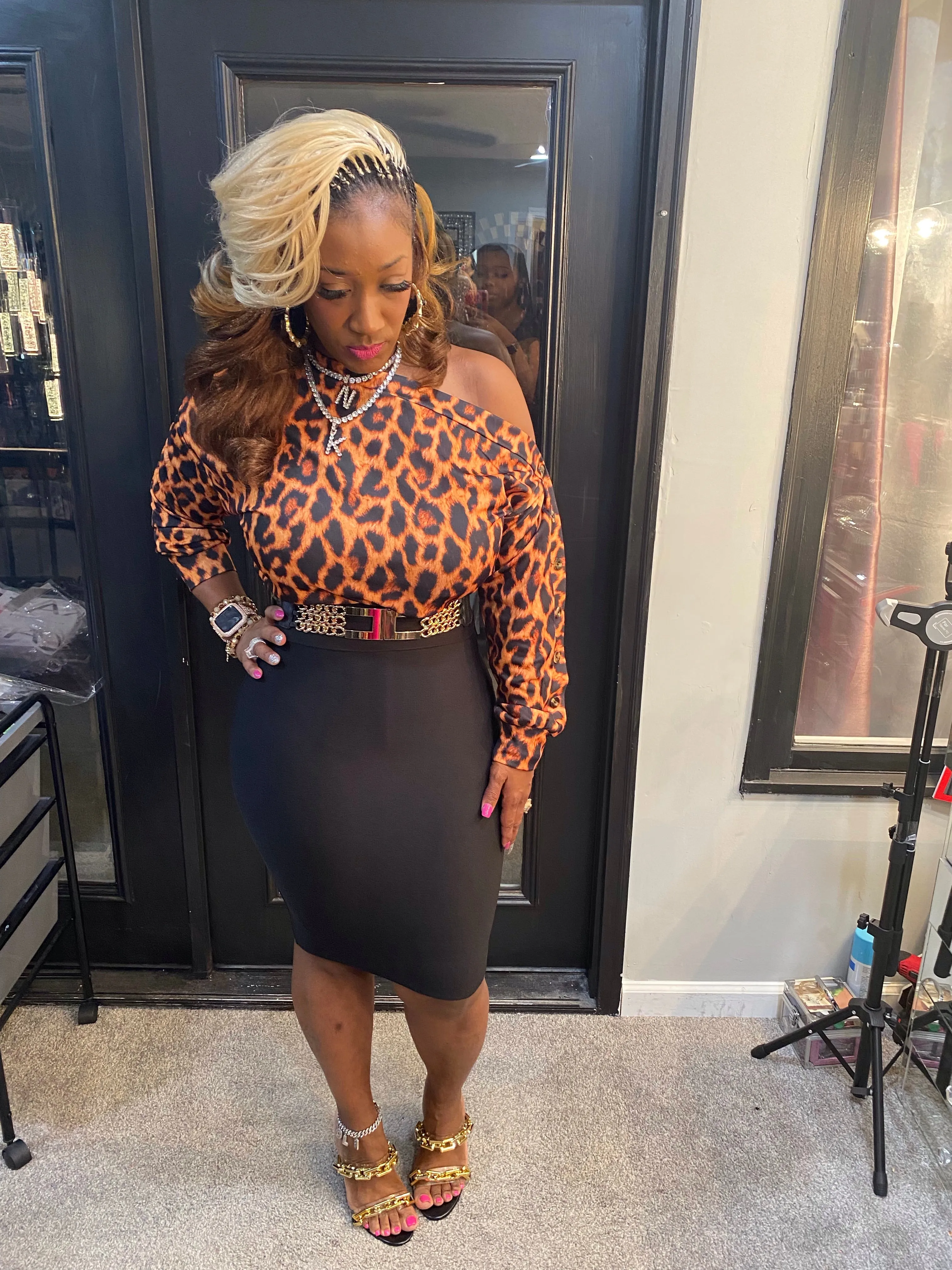 THE LUXE CLASSIC NK CHEETAH 2pc SET-NK90